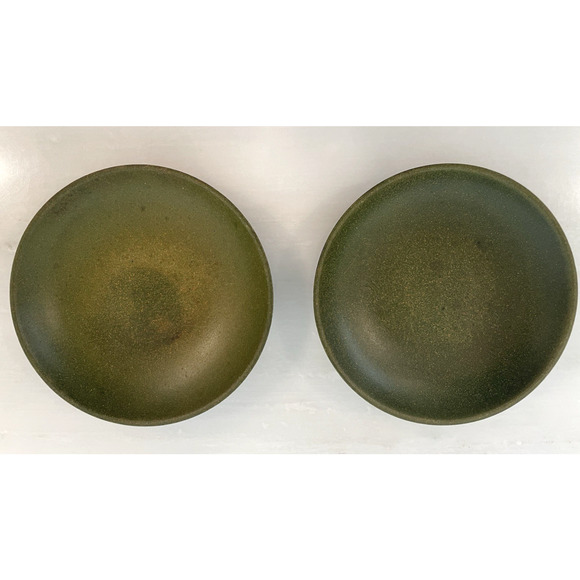 Rare Vintage Mid-Century 1950's Flintwood Melamine Green Bowl & Dish + spoon set - Picture 11 of 16